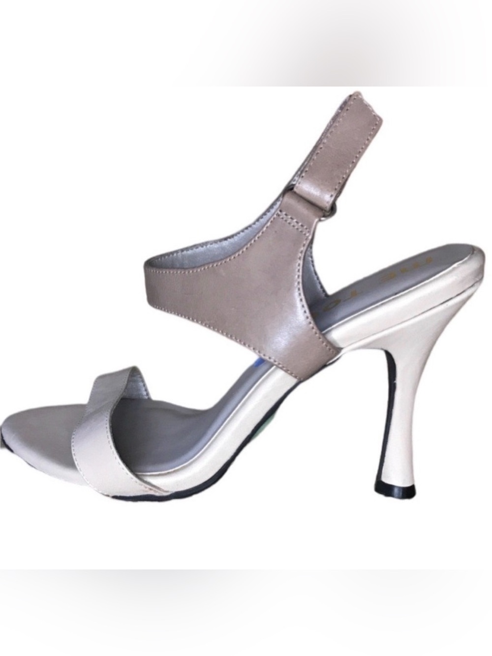 2/$30 Me Too 6.5M Jolie strappy two tone tan comfort 4”heel sandal
